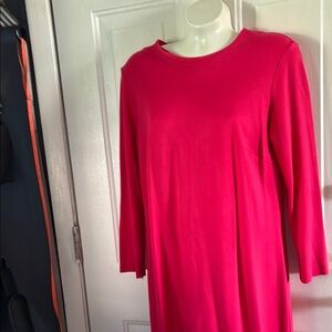 Ann Taylor Fuchsia Long Sleeve Dress Sz 8